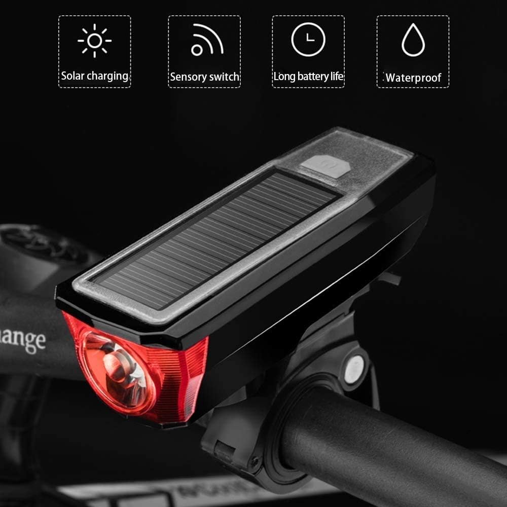 High Lumens USB Rechargeable Bike Light Front,Super Bright Bike Headlight LED-5 Modes Light Waterproof Bicycle Headlight,Light for Road,Mountain (Color : White)