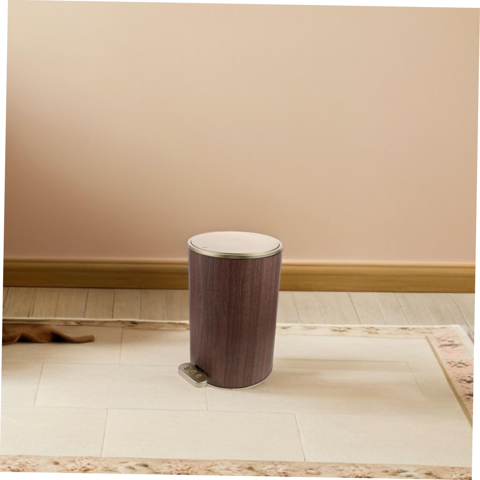 GLEAVI Poubelle Ronde Avec Couvercle à Pédale Conteneur à Déchets Pour Cuisine Salle De Bain Et Chambre Poubelle De Maison Fonctionnelle Et Design Rétro
