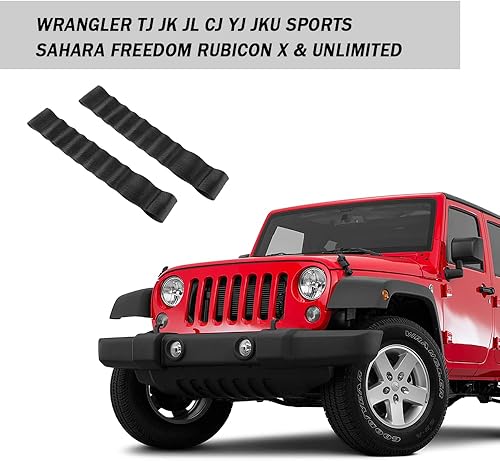 Miniatura 7 de 2 correas limitadoras de puerta compatibles con Wrangler CJ YJ TJ JK JKU JL JLU 1985-2023, correas de verificación ajustables resistentes de 9