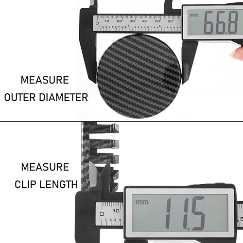 Miniatura 4 de RTrhinoTuning 4 tapas centrales de rueda de 2.638 in compatibles con llantas XLR ATS ATS, OD 2.63"(66.8 mm) ID 2.63"(55 mm) Tapones de cubo de fibra