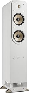 Polk Signature Elite ES55 Tower Speaker - Hi-Res Audio Certified and Dolby Atmos & DTS:X Compatible, 1" Tweeter & (2) 6.5" Woofers, Polk Power Port Technology for Effortless Bass, Elegant White-Washed