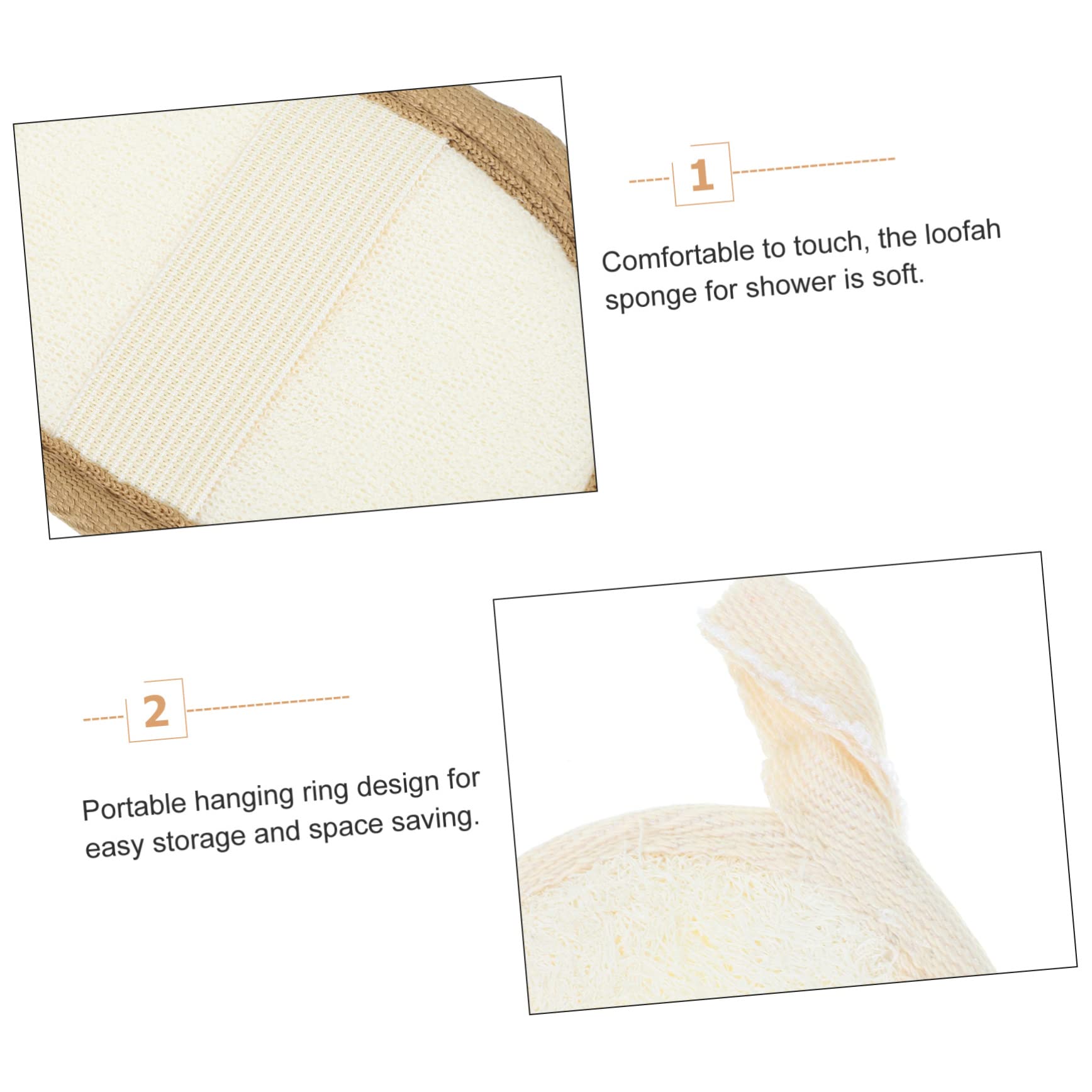 FRCOLOR 12 toallas de baño de luffa, esponja de baño para el cuerpo, esponja de baño de aire para el cuerpo, esponjas faciales para hombre, exfoliante de espalda, bola de baño, poliéster, algodón,