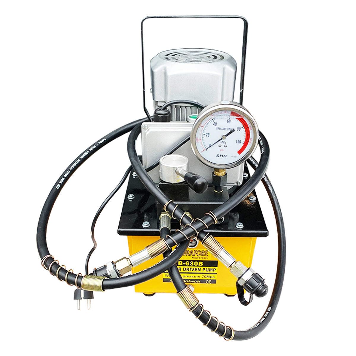 Pompa idraulica a doppia azione con valvola manuale (0,75 kW/220 V-8L) (B-630B-220-1HP-8L)