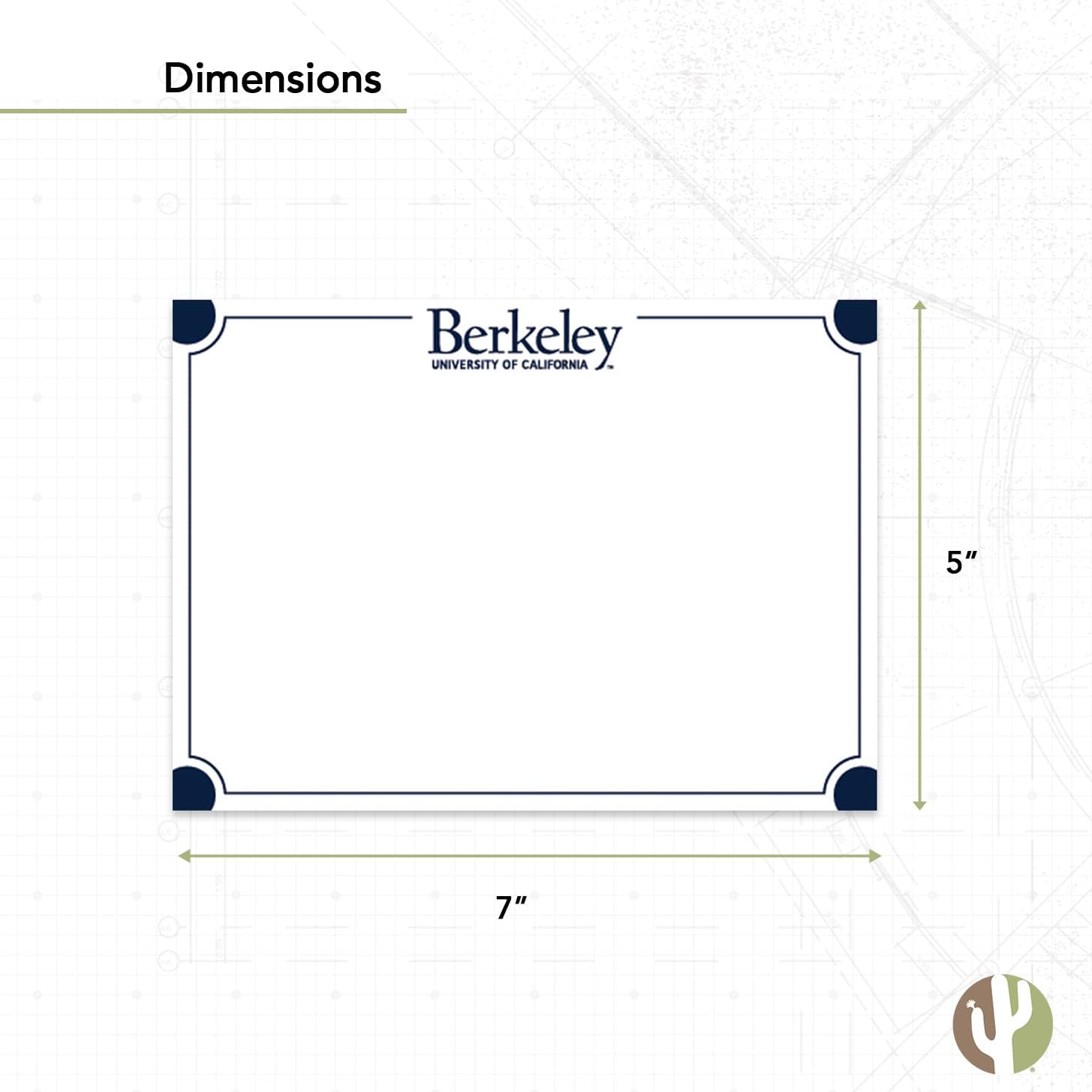 Desert Cactus University of California Berkeley 10 Pack Notecards Stationery Cardstock Golden Bears Cal UC Includes Envelopes Memo Party Thank You (Notecard 4b)
