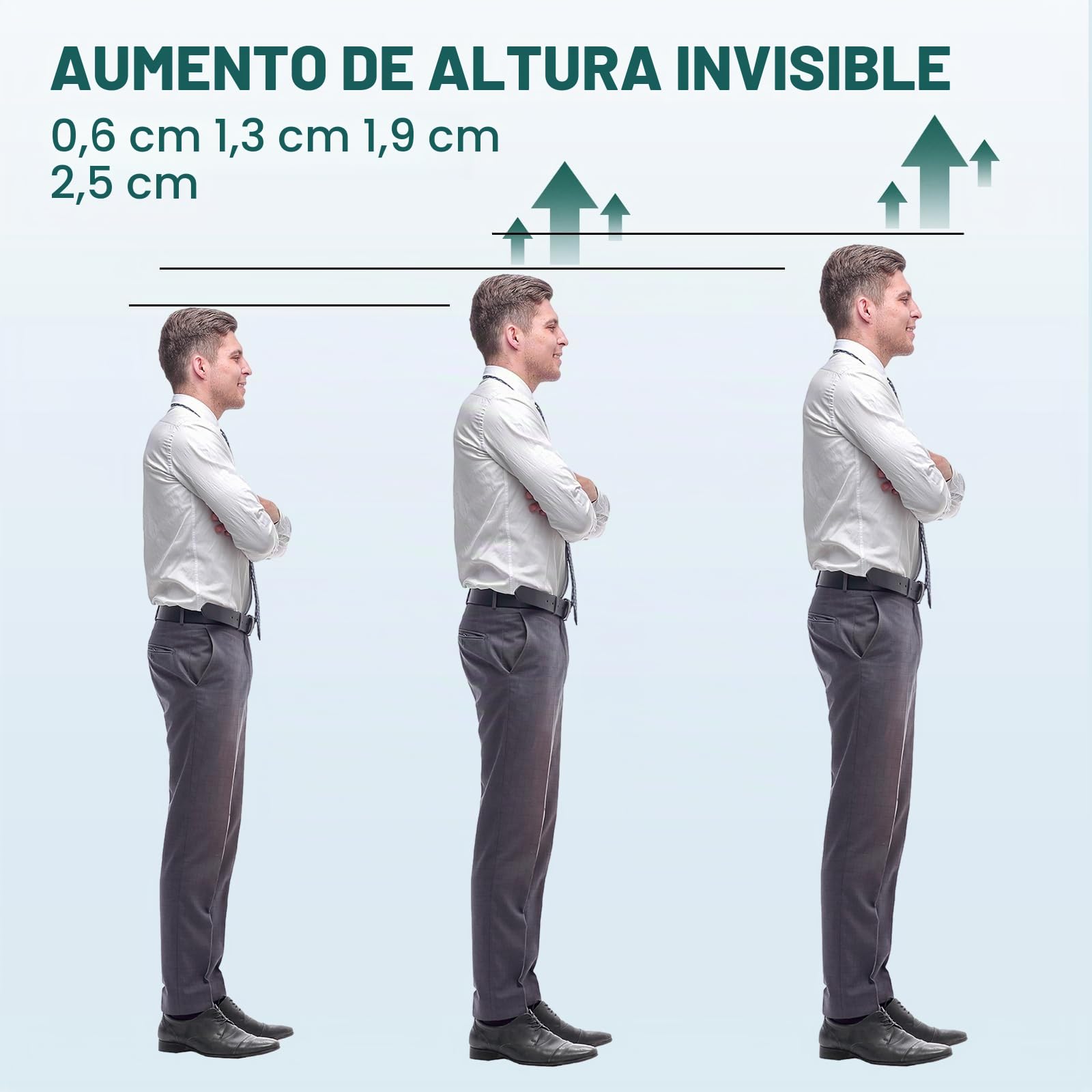 Welnove 4 capas de zapatos ajustables para piernas desiguales Discrepancia de la longitud de la pierna Dolor de talón - 1 pulgada Incremento de la altura Inserto (Beige, tamaño M)