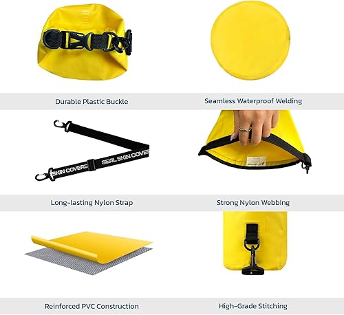Miniatura 2 de Seal Skin - Bolsa seca impermeable de 10 litros, ligera, mantiene el equipo seco para kayak, canotaje, rafting, pesca, natación, senderismo,