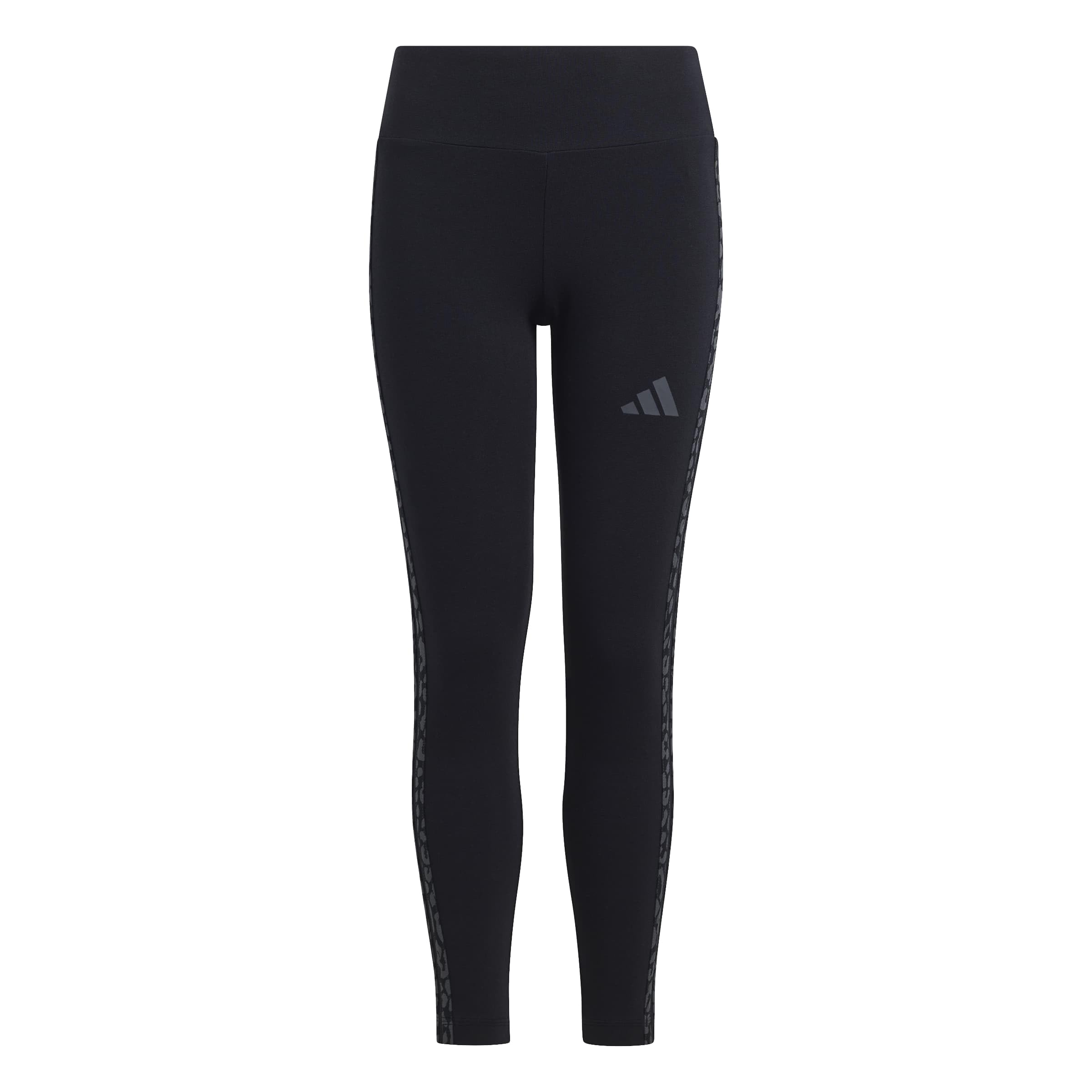 Adidas Sportswear Leopard Print 3-Stripes Leggings Black Size 9