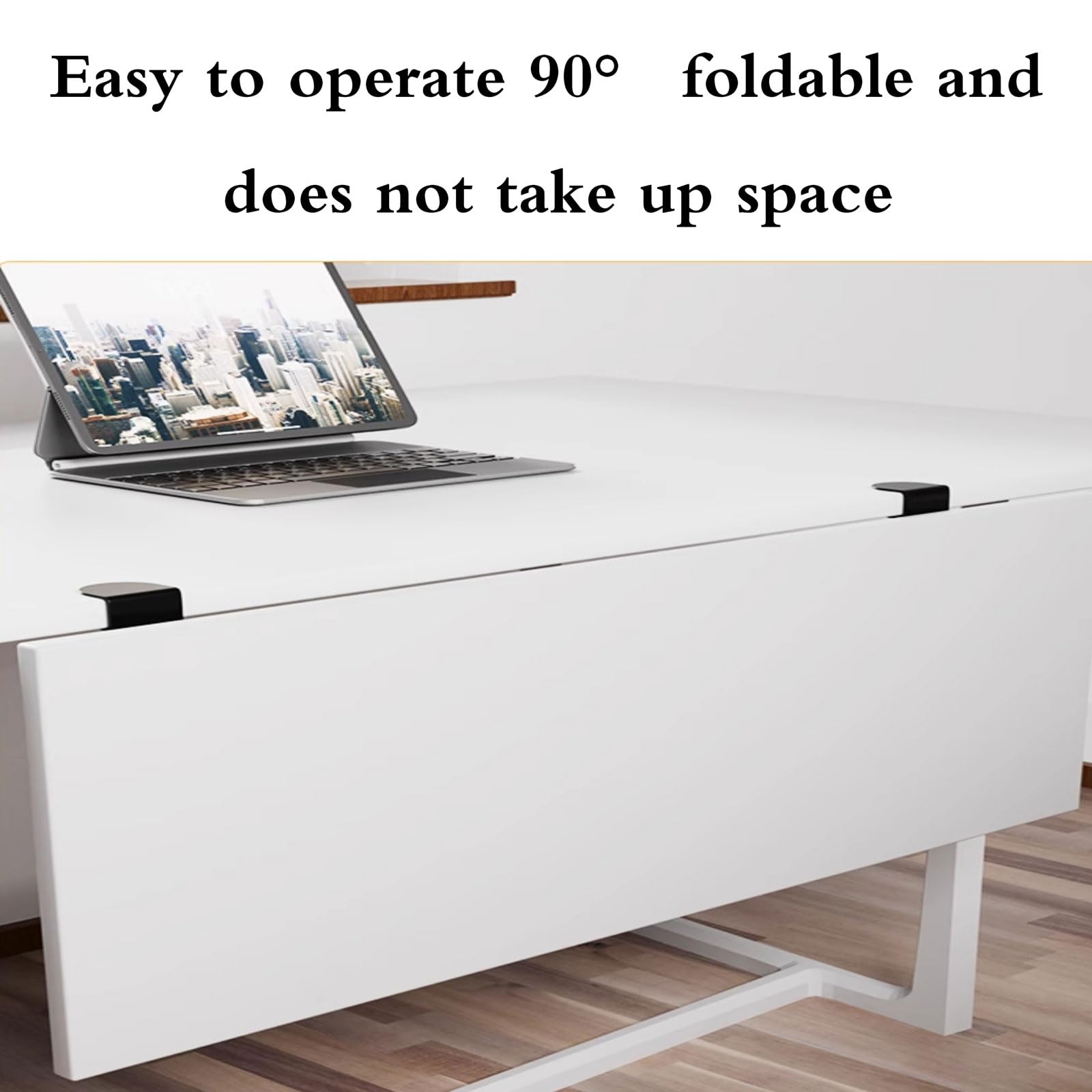 Omic - Vassoio da scrivania espandibile pieghevole con ripiano per tastiera, salvaspazio, ideale per casa e ufficio, design regolabile e versatile per una migliore t