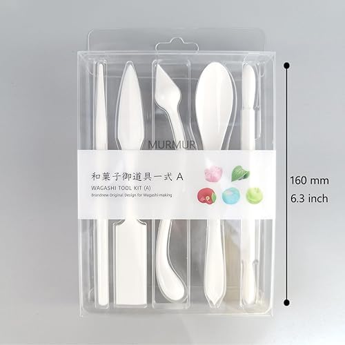 Juego de 10 piezas de material de resina japonesa Wagashi Wakoko, herramientas hechas a mano, patrón de escultura de postre (Set-B)