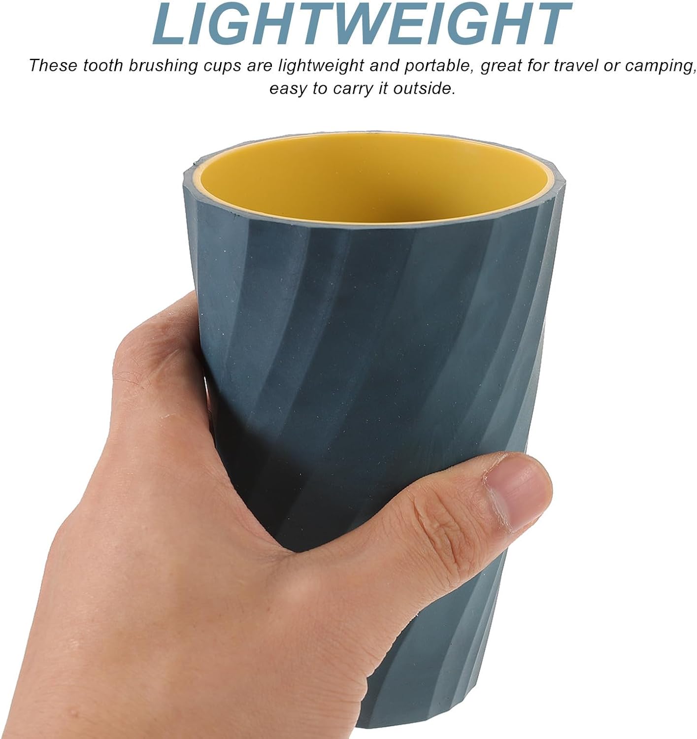 Multi Purpose Brush Cup PP Reusable Lightweight Portable Bathroom Tumbler image 4