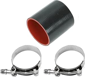 GASHER 90 Degree Elbow Silicone Hose - 2" ID, 6.3" Leg, 4-Ply With T-Bolt Clamps For Turbo Intercooler - View #9