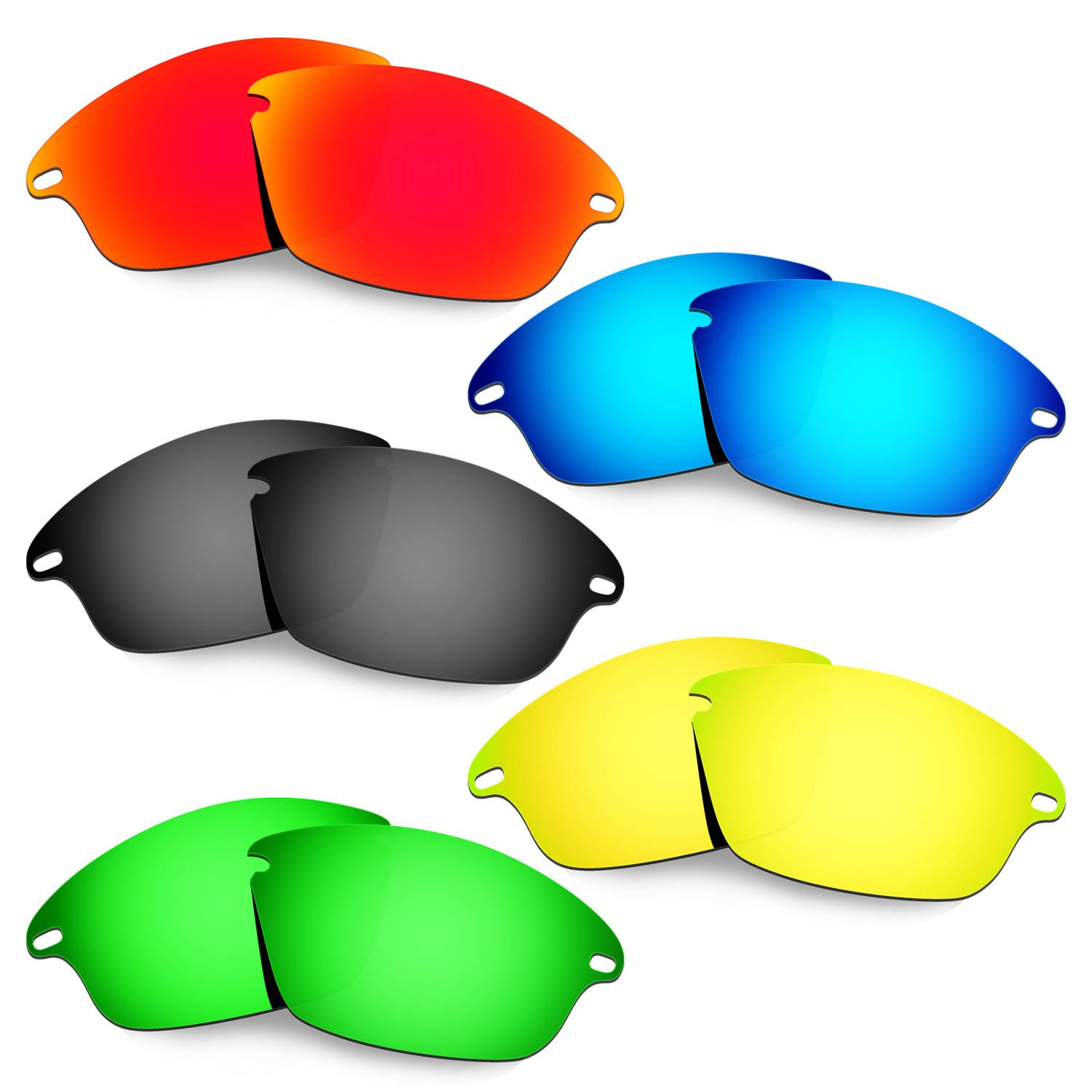 Lentes de repuesto para Oakley Fast Jacket pack de 5 pares intercambiables 8