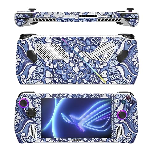 Image of MightySkins Carbon Fiber Skin Compatible with Asus ROG Ally - Flower Mandala | Protective, Durable Textured Carbon Fiber Finish | Easy to Apply