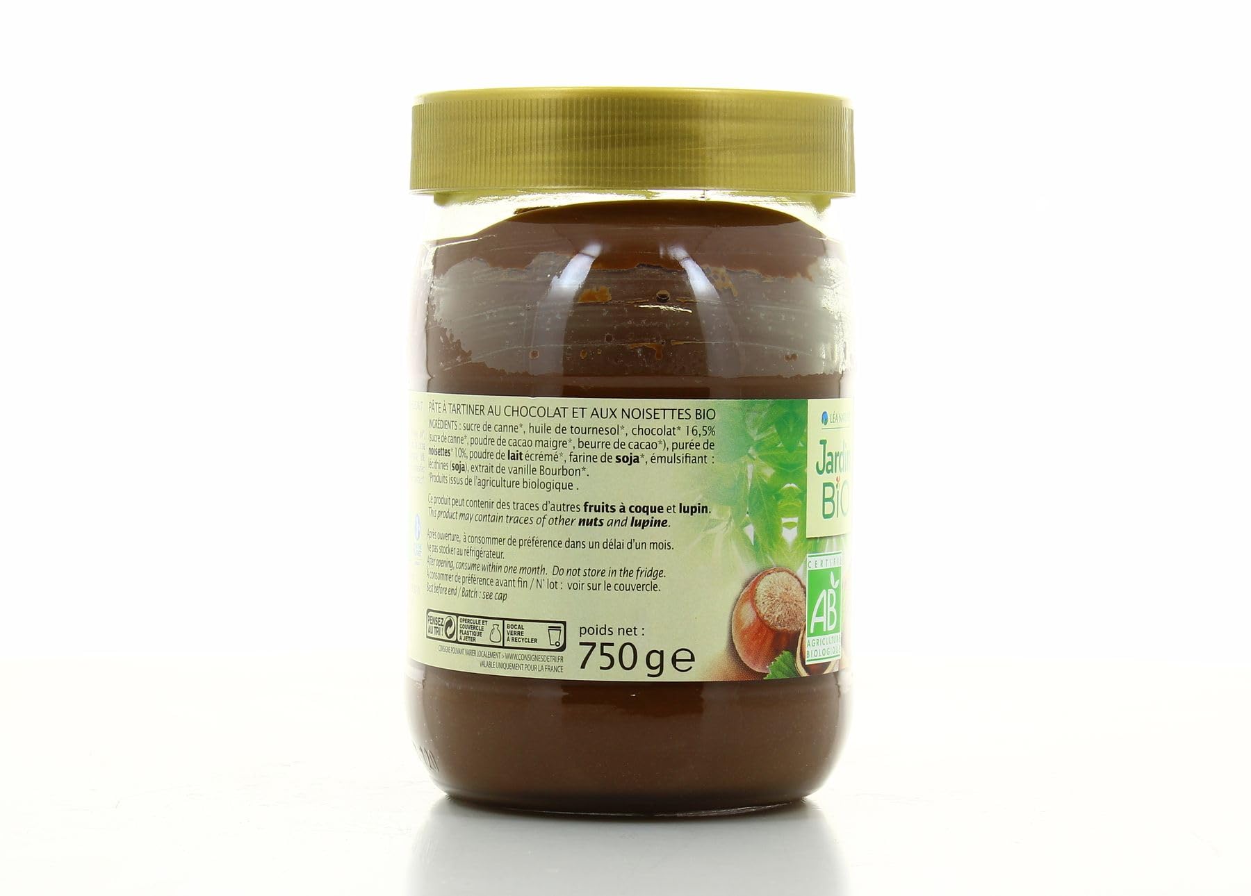 JARDIN BIO ETIC - Jardin Bio Etic Pâte À Tartiner Bio Noisette Et Cacao, 750G - 750G - Lot De 3 - Vendu Par Lot