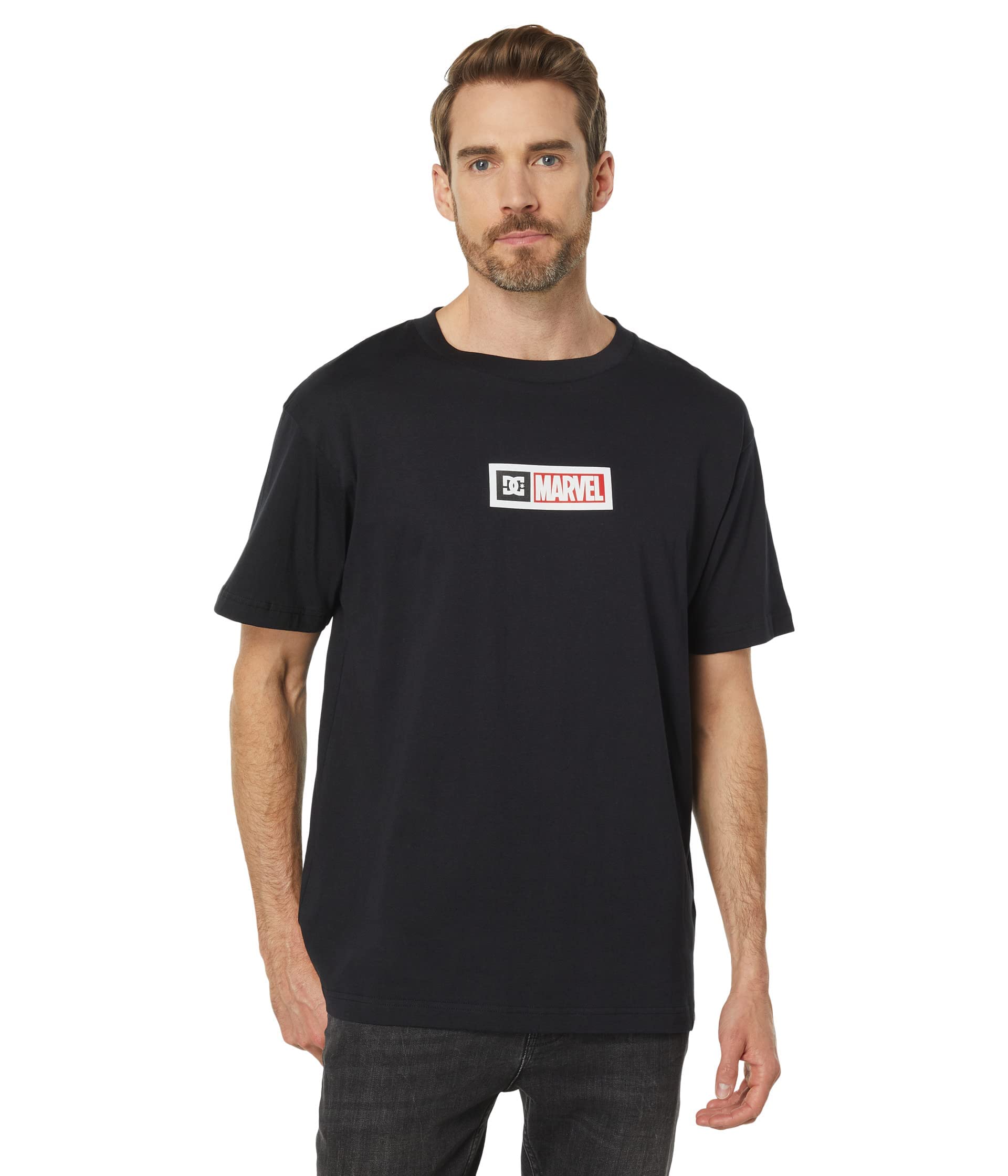 DC Men's Deadpool Marvel Short Sleeve Tee Shirt, Black, M
