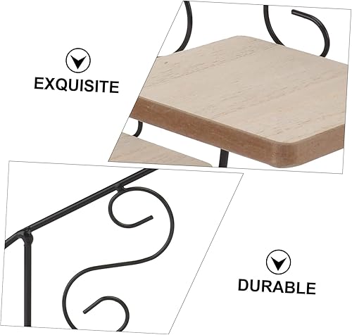 Miniatura 8 de ABOOFAN Soporte de flores para colgar en la pared, estantes de almacenamiento de madera, estantes de almacenamiento de madera, estante para macetas