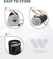 Vista 6 de Willpo CertiPUR-US Memory Foam Camping Mattress with Travel Bag and 2 Interchangeable Covers, Lightweight Portable Sleeping Pad for Tents, Guest