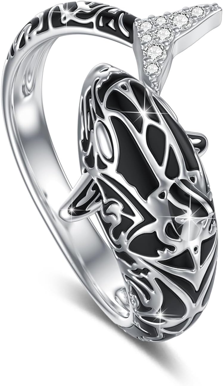 Animal Ring for Women 925 Sterling Silver Adjustable Ring Jewelry Christmas Anniversary Birthday Jewelry Gifts for Mother Wife Daughter Sister Friend