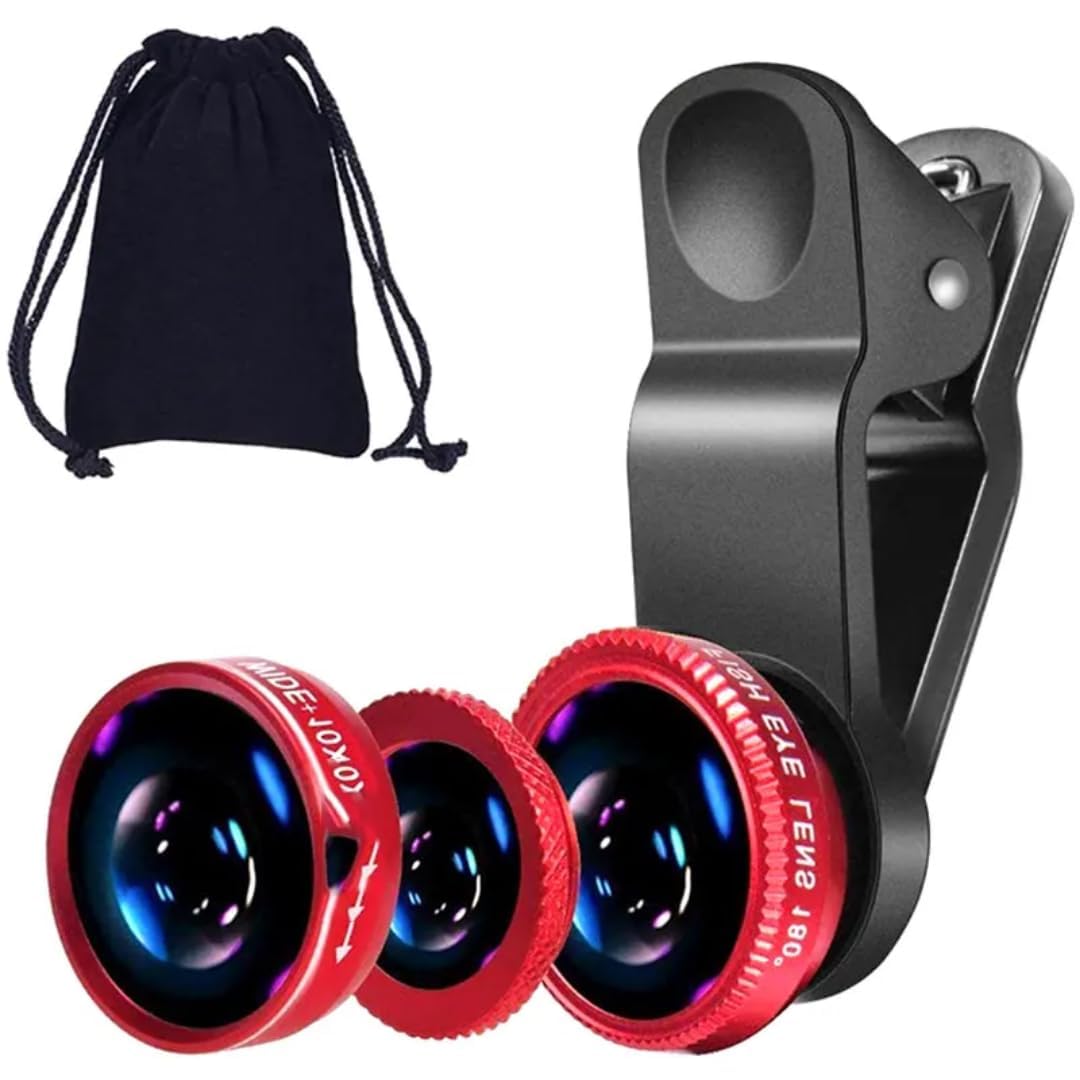 Universal HD Camera Lens Kit, 180 Degree Fish Eye Lens, 0.67X Wide Angle, 10X Macro Lens for iPhone, iPad, Android Smartphone & Tablet-picture-16
