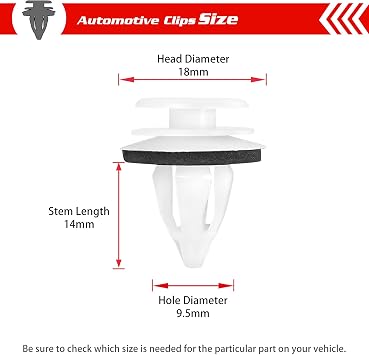 OTUAYAUTO 30PCS 9.5mm Door Panel Clips Replacement for BMW E36 E46 E53 E90 X3 X5, Mini Cooper - Replace OEM: 51418224768