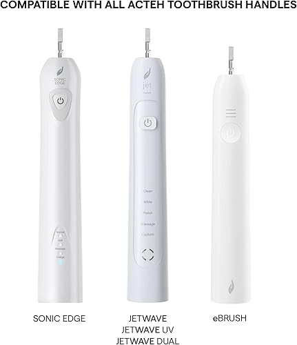 Miniatura 6 de Acteh Cabezales de repuesto para cepillos de dientes, cabezales de cepillo de carbón para Acteh Sonic Edge JetWave UV JetWave Juego doble eBrush