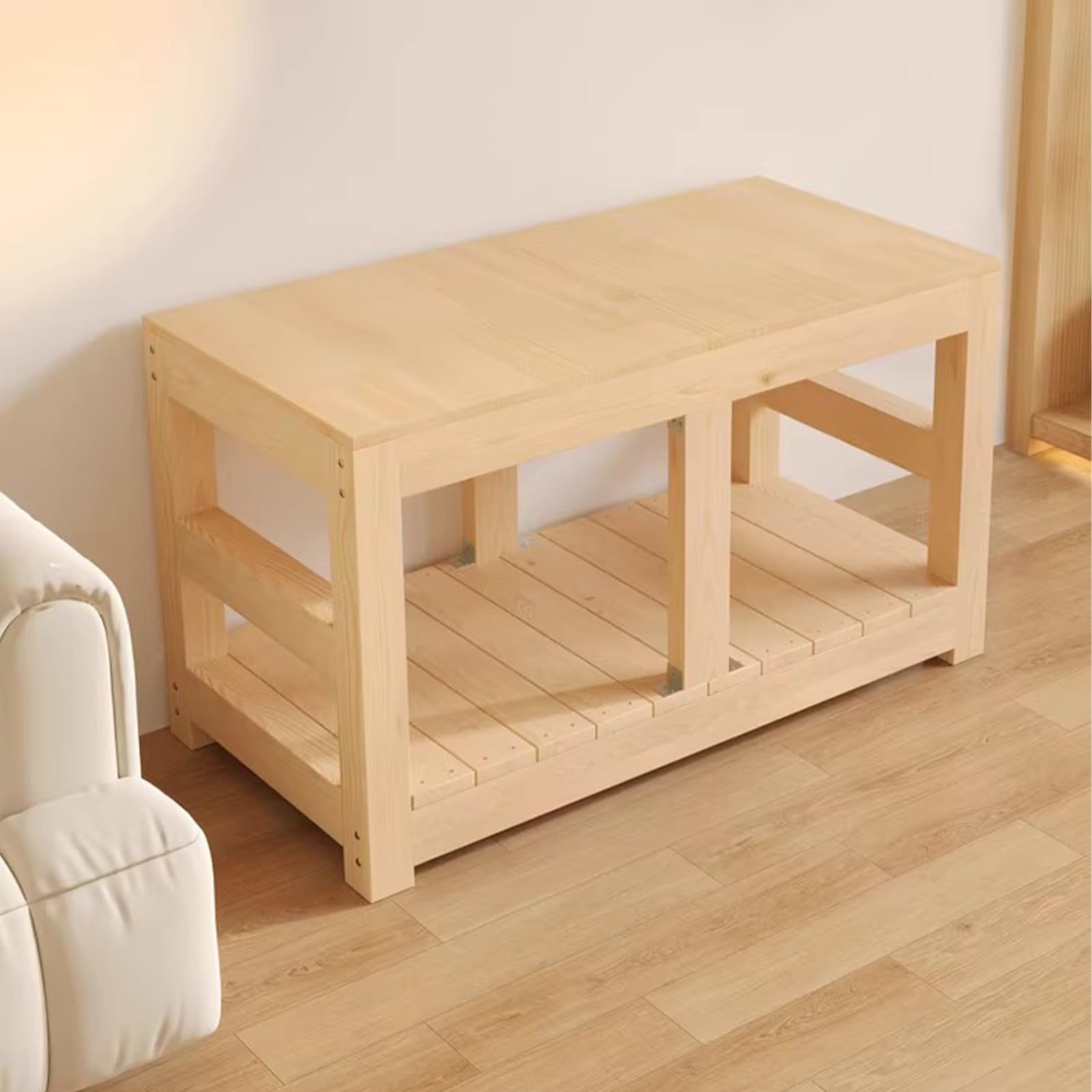 Support d'aquarium robuste bois massif design haut de gamme pour bureau