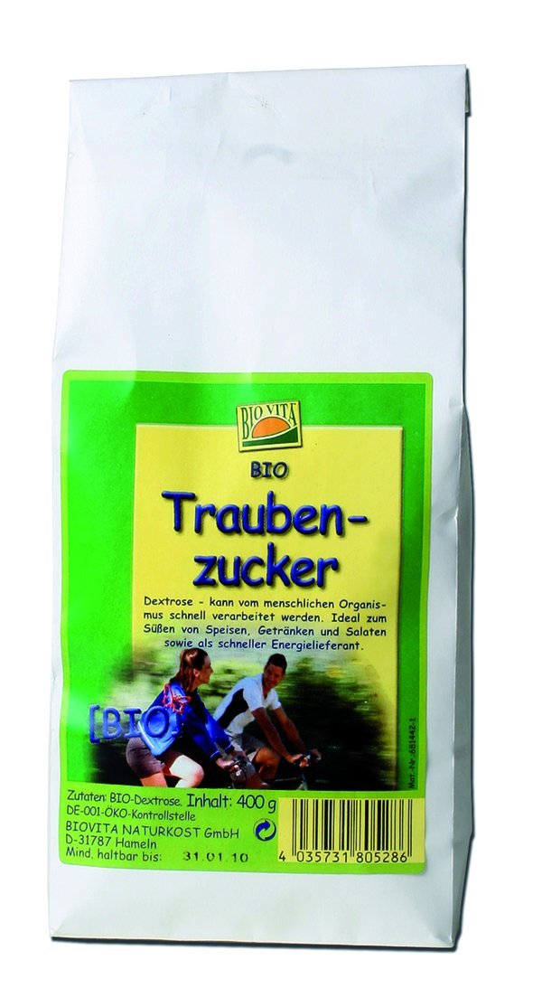 BIOVITA Bio Traubenzucker, 3er Pack (3 x 400 g)
