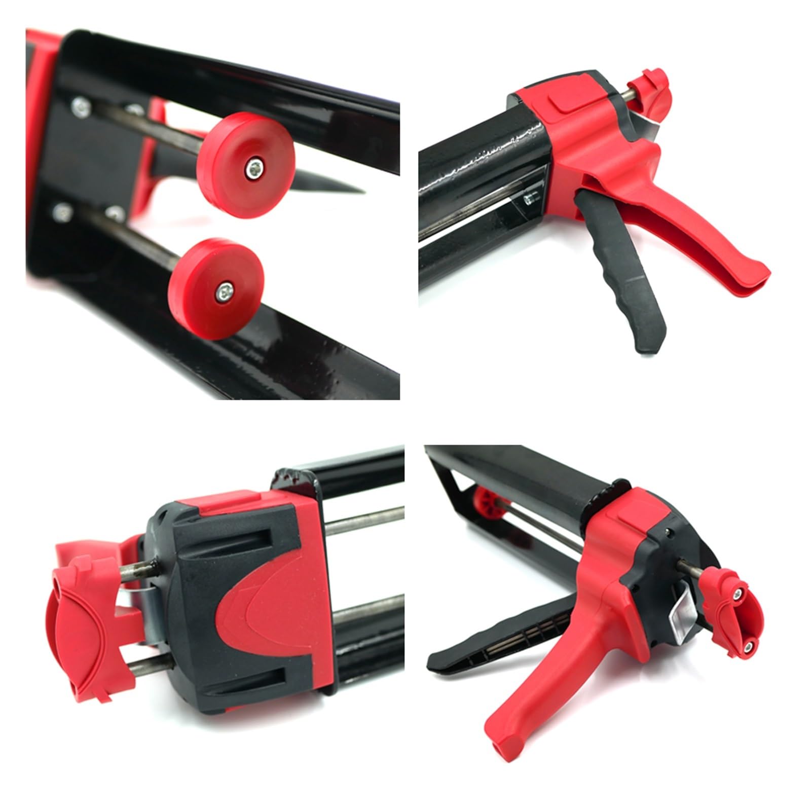 Pistola para calafatear de Doble cañón Pistola de Cartucho de Doble componente de 600 ml for calafatear Aplicador de Pistola de Cartucho de Doble componente de Acero de Dos componentes