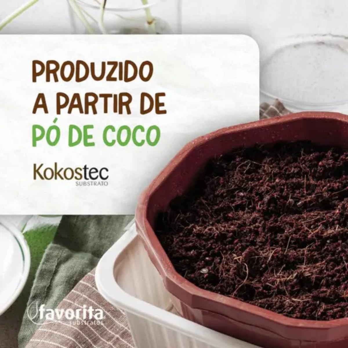 Substrato Pó De Coco Kokostec 04-25 Litros | Amazon.com.br