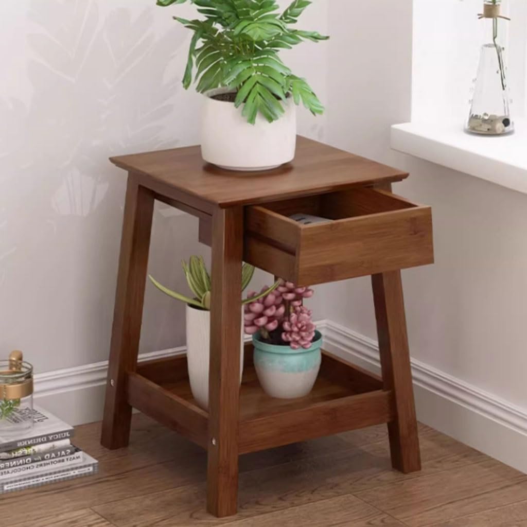 Multi Tiered Plant Stand Indoor Living Room Floor-Standing Plant Rack Indoor Chinese-Style Storage Rack Flower Pot Rack Pothos Flower Rack Corner Outdoor Plant Stand(S:36CMX36CMMX50CM)