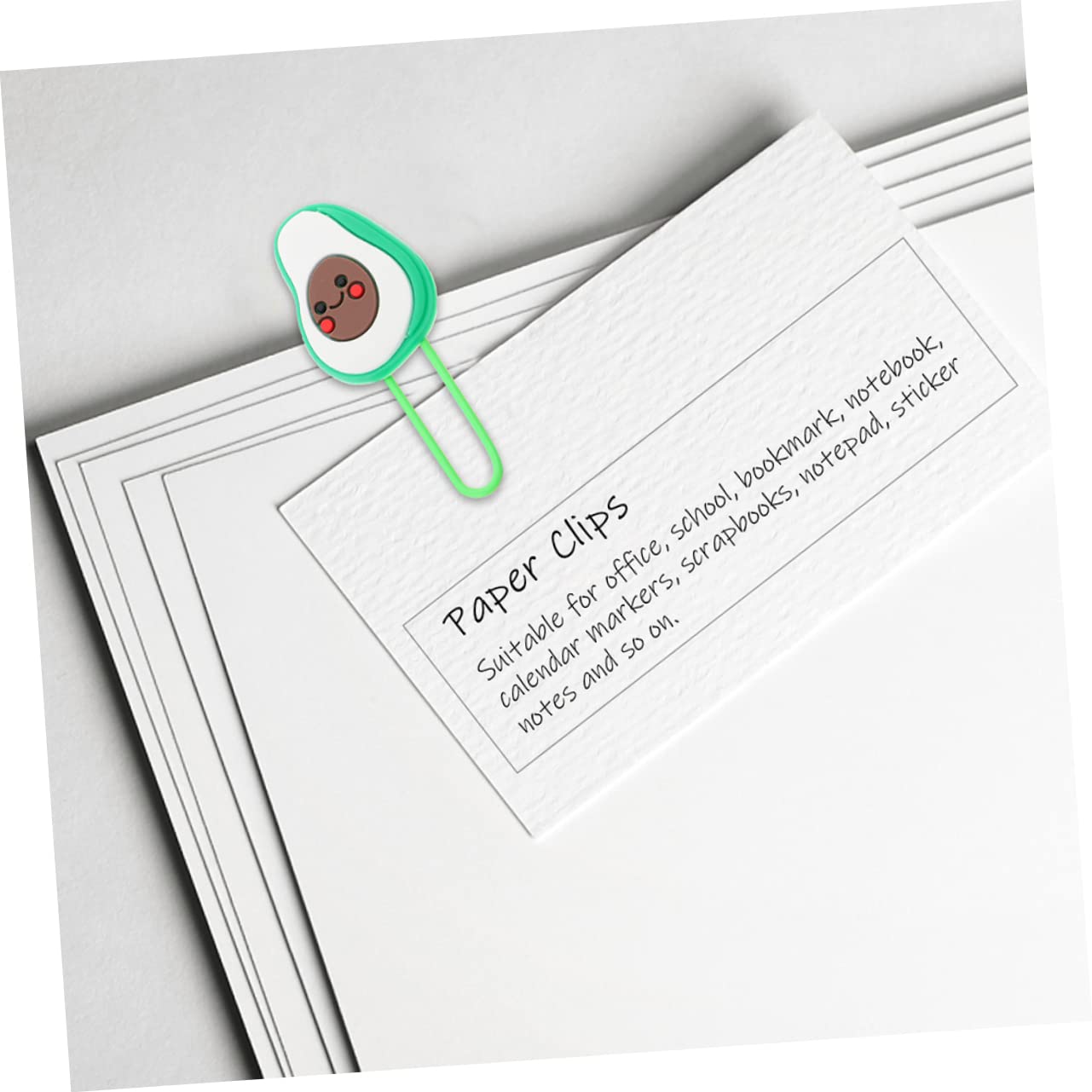 MAGICLULU 40pezzi Graffette Clip Per Documenti Decorative Per Scuola e Casa Graffette Creative Avocado