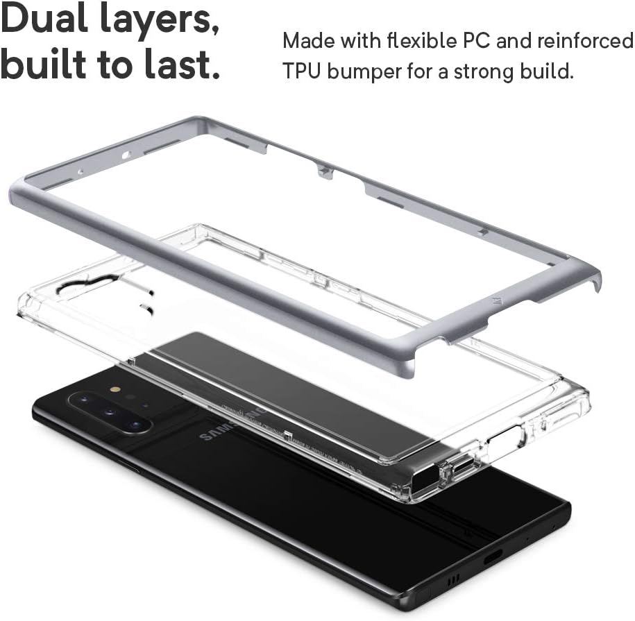 Caseology Skyfall for Samsung Galaxy Note 10 Plus Case and Galaxy Note 10 Plus 5G (2019) - Silver