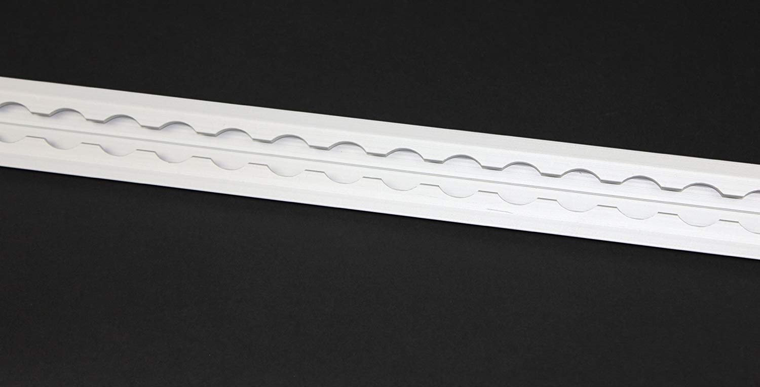 1 x Airlineschiene zum Einlassen, Alu-Airlineschiene, 20 mm Lochdurchmesser, 2,0 m