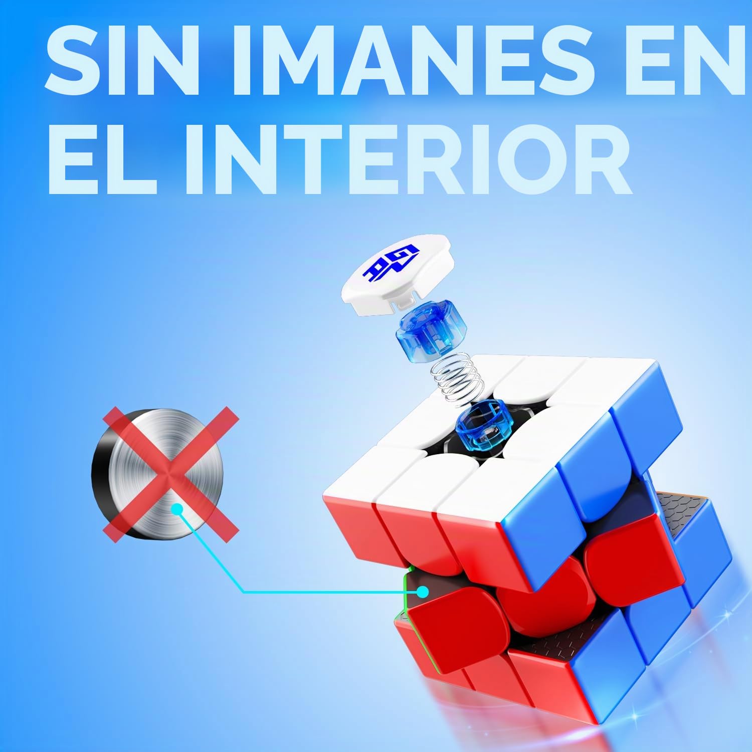 GAN 356RS 3x3 Speed Cube, Oficial 356 R S Mejor Rapido Cubo - Profesional Original Cubos de Velocidad (Sin Pegatinas,3x3x3)
