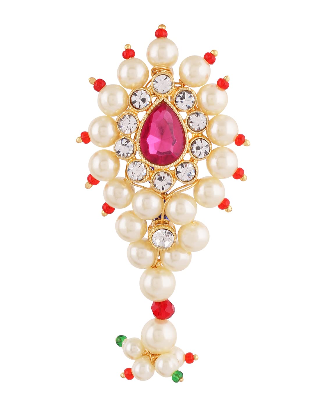 Vama Fashions Maharashtrian Traditional Jewellery Peshwai Nath Big Safety Saree Pin for Nauvari Saree Attaching Lehanaga Marathi Banu Nath Type Brooch Pin For Women (B0B3NDFK3L) Amazon Price History, Amazon Price Tracker