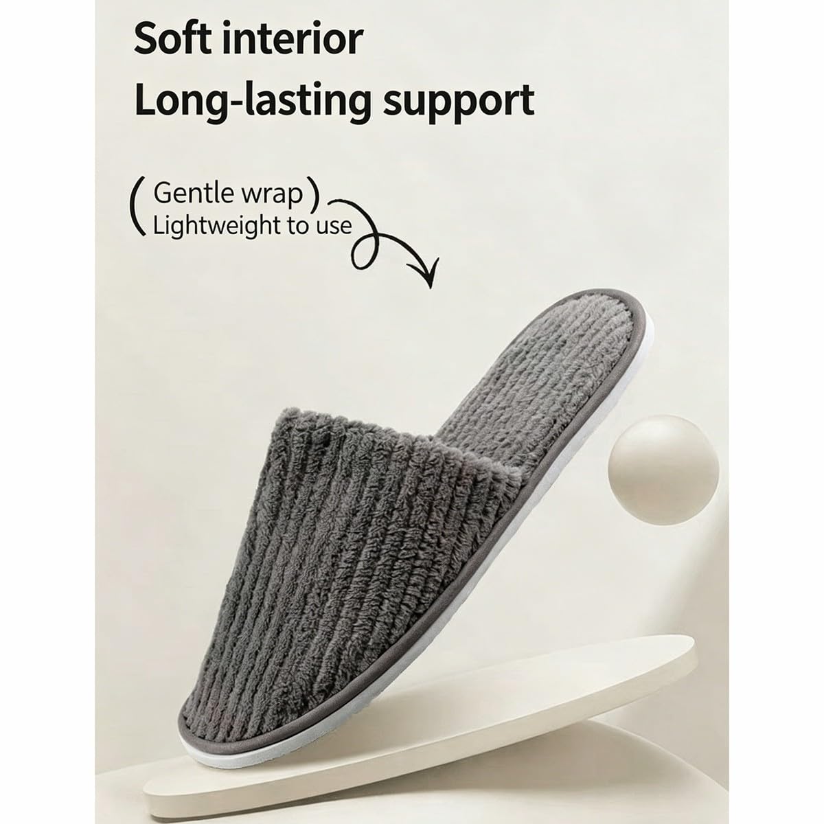 50 Paia Pantofole Hotel Spa Punta Chiusa, Pantofole Monouso in Velluto Corallo per Ospiti, Pantofole Antiscivolo con Suola Spessa 6mm per Casa Feste Piscina e Viaggio