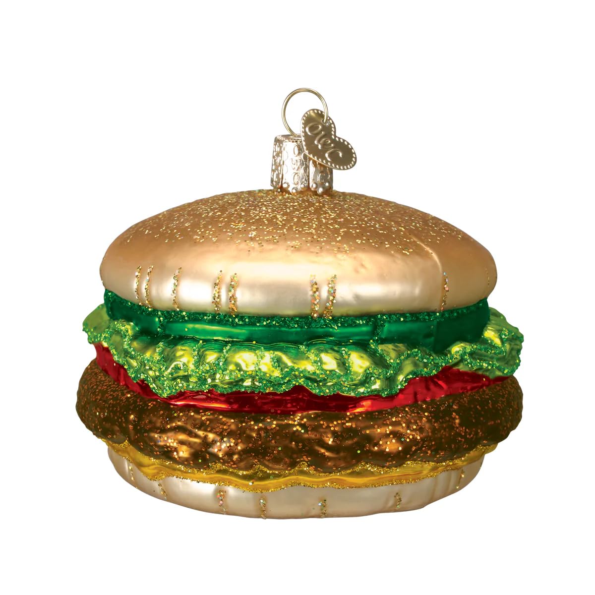 Old World Christmas Cheeseburger Glass Blown Ornament