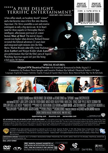 Superman, The Movie (DVD) image 4