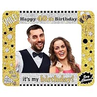 Kit Photobooth 50 Ans POPOYU - 39 Accessoires Rose Or + Cadre Gonflable Pour Anniversaire
