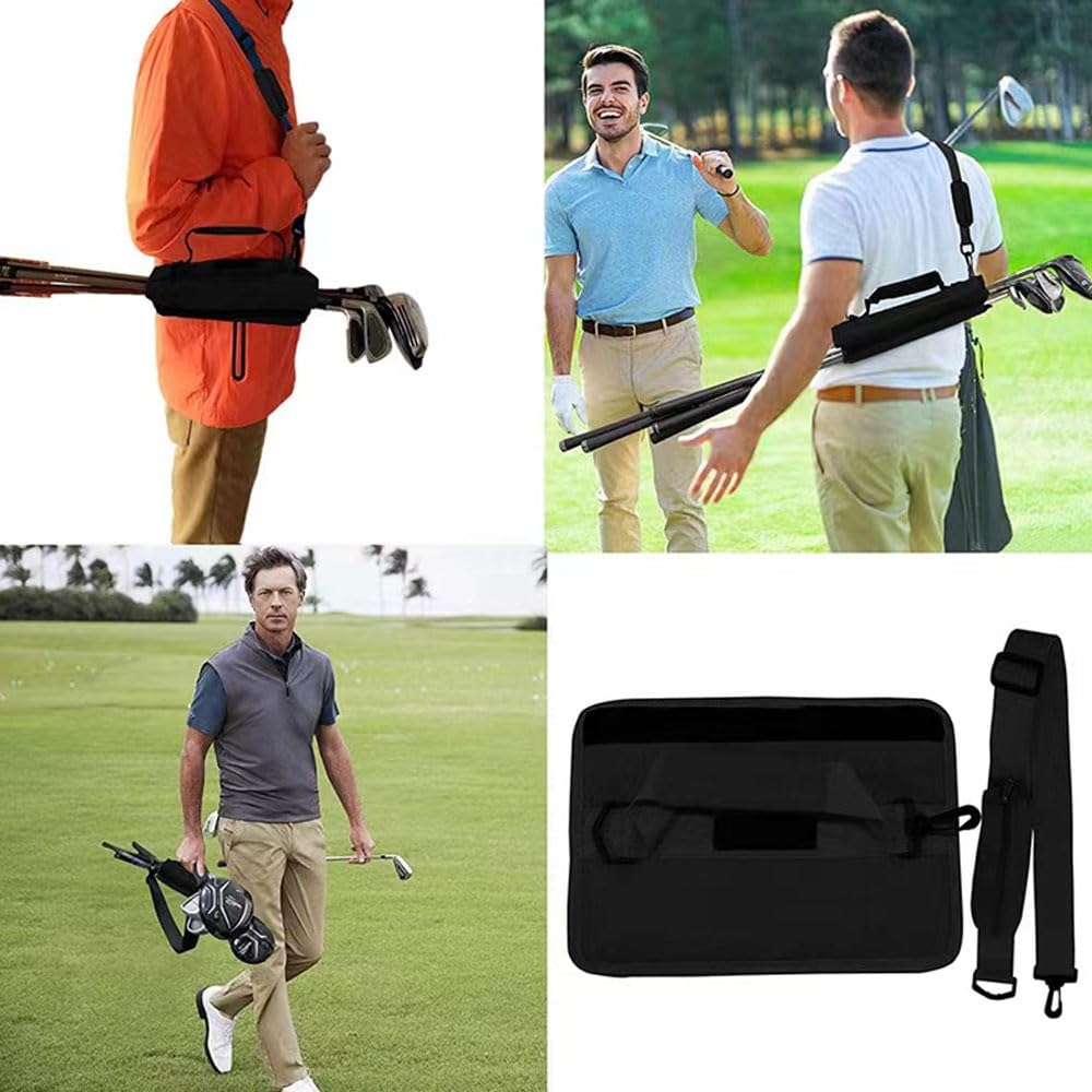 Oaygat Golf Club Carry Bag Mini for Men Women Kids Golfer Driving Range Travel Bag with Tees Sunday Golf Bag Lightweight Foldable Golf Pencil Bag with Pocket & Shoulder Strap for Golf Train Portable - Image 2