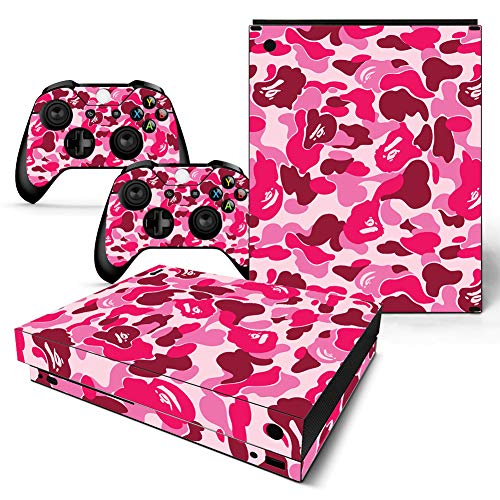 ZOOMHITSKINS X1 X Skins for Console and Controller, Babe Camo Secrete Purple Girl Baby Pink Camouflage Leopard High Quality, Durable, Bubble-free Goo-free, 2 Controller Skins 1 Console Skin, USA Made
