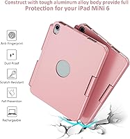 Vista 9 de FUWANG Funda con teclado y panel táctil para iPad mini 7 A17 Pro 2024 y Mini 6ª Generación 2021 de 8.3 pulgadas - Teclado retroiluminado de 7