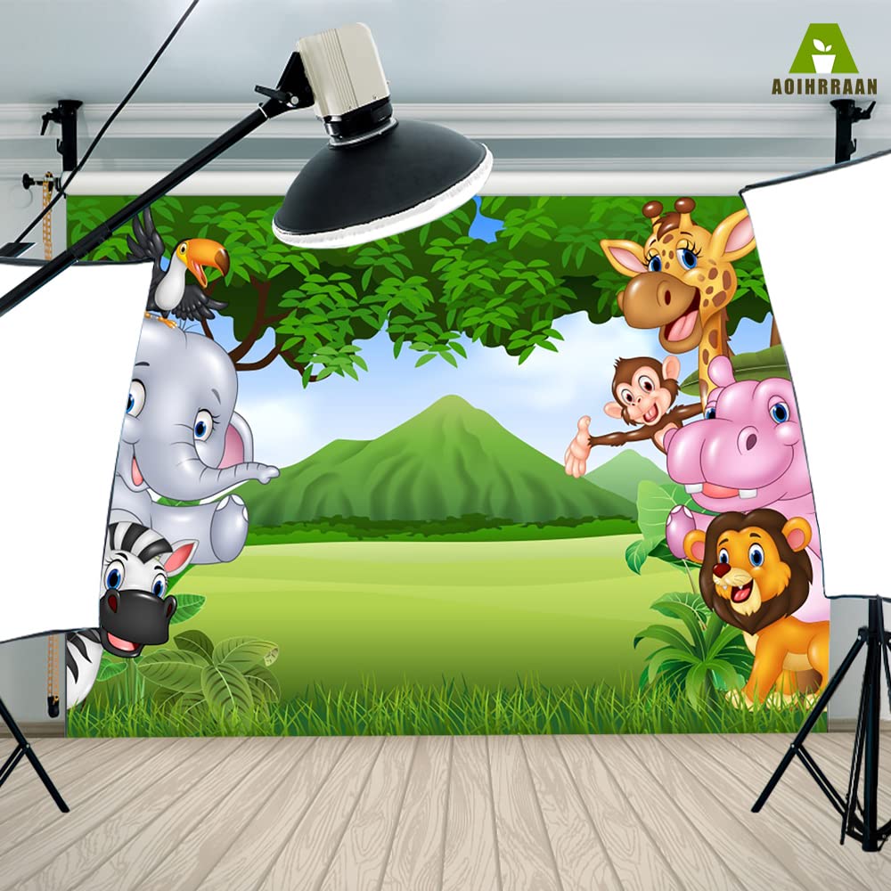 MIRRORANG 2,2x1,5m Cartoon Boerderij Foto Achtergrond Tractor Boerderij Dieren Rode Schuur Windmolen Achtergrond voor Fotografie Kinderen Verjaardagsfeestje Baby Shower Decoratieve Banner Fotostudio