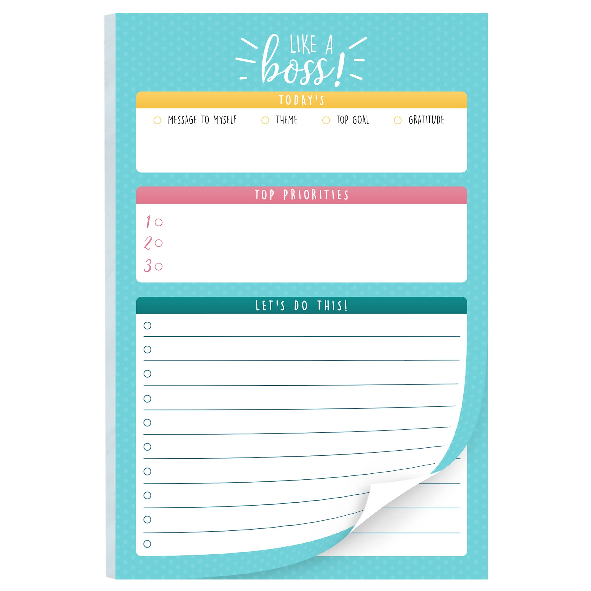Amazon.com: Like a Boss Daily Planner - 50 Sheets Notepad Organizer 5.5 x  8.5” Inspirational To Do List and Gift Idea to Reach Goals - Motivational  Scheduler and Habit Tracker for Tasks