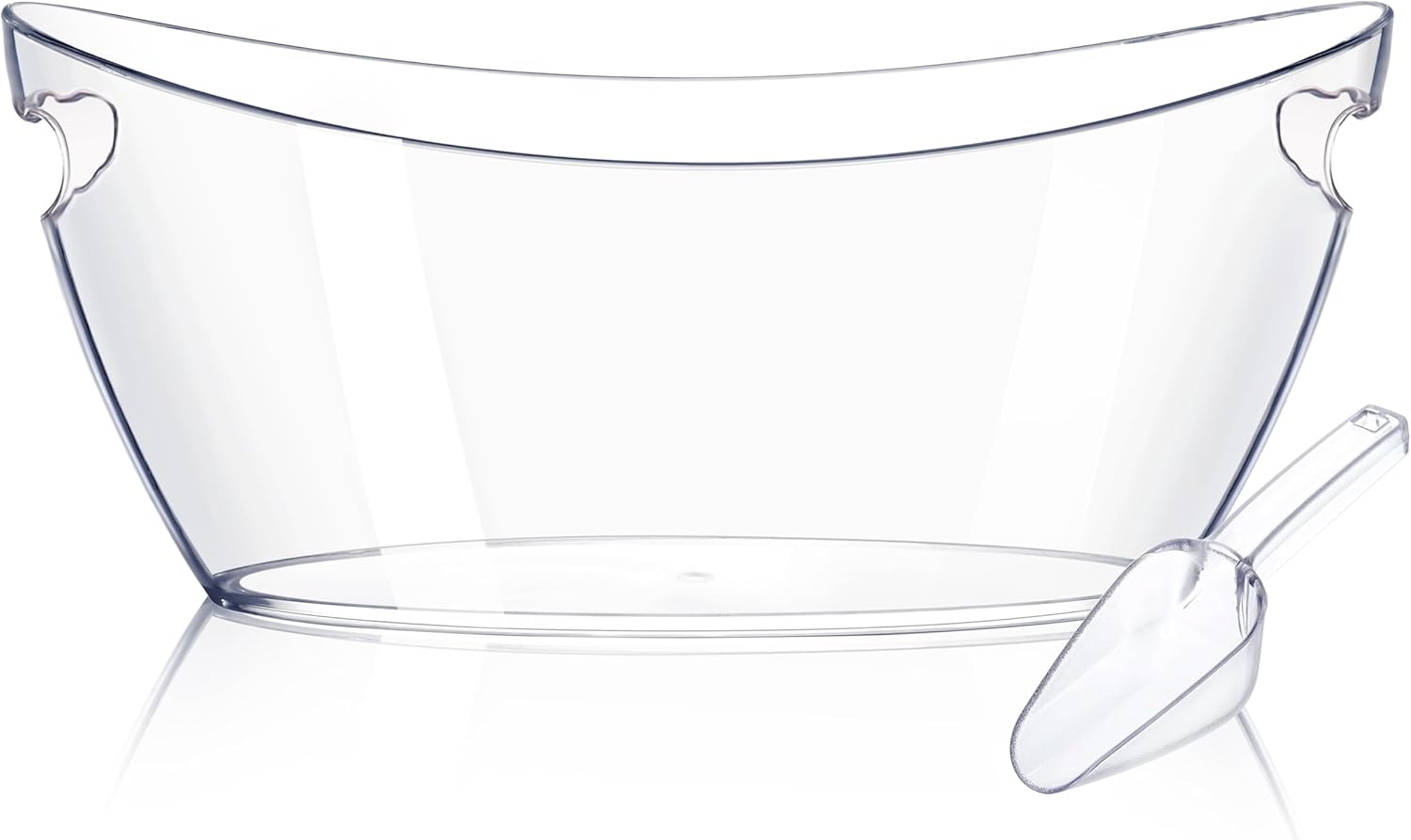 Ice Buckets for Parties & Ice Bucket Scoop, Clear Acrylic Champagne Bucket, Drinks Beverage Tub for Cocktail Bar, Wine, Beer, Soda
