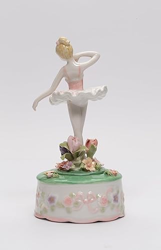Miniatura 9 de Cosmos Gifts 96206 Figura musical de bailarina de bailarina de porcelana fina bailarina bailarina de música con cuerda (melodía musical bailarina),