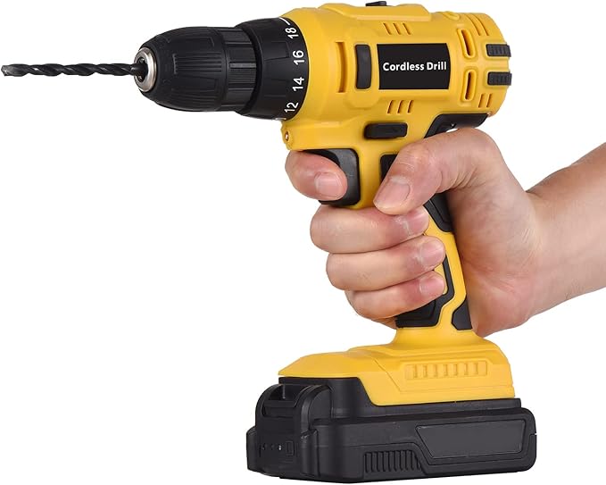 Taladro Eléctrico Inalámbrico Irfora 20V con Batería 1300mAh y 12 Piezas miniatura 4