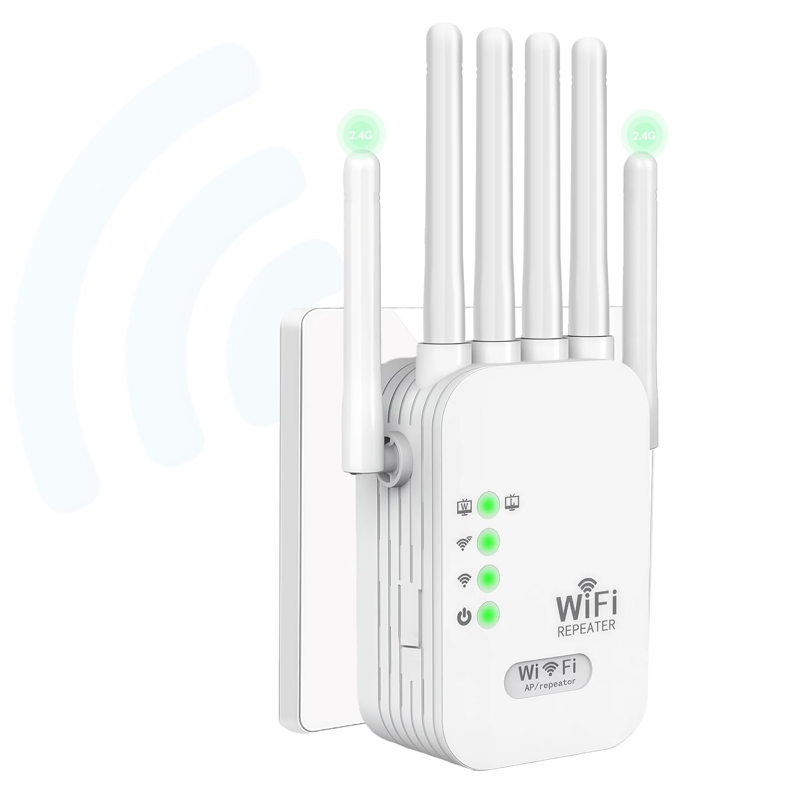 WiFi Repeater, Home WiFi Signal Amplifier, 9880 square feet coverage, repeater/AP mode, 6 antennas, WPA2, Ethernet port, support more than 150 devices, white, 1-picture-38