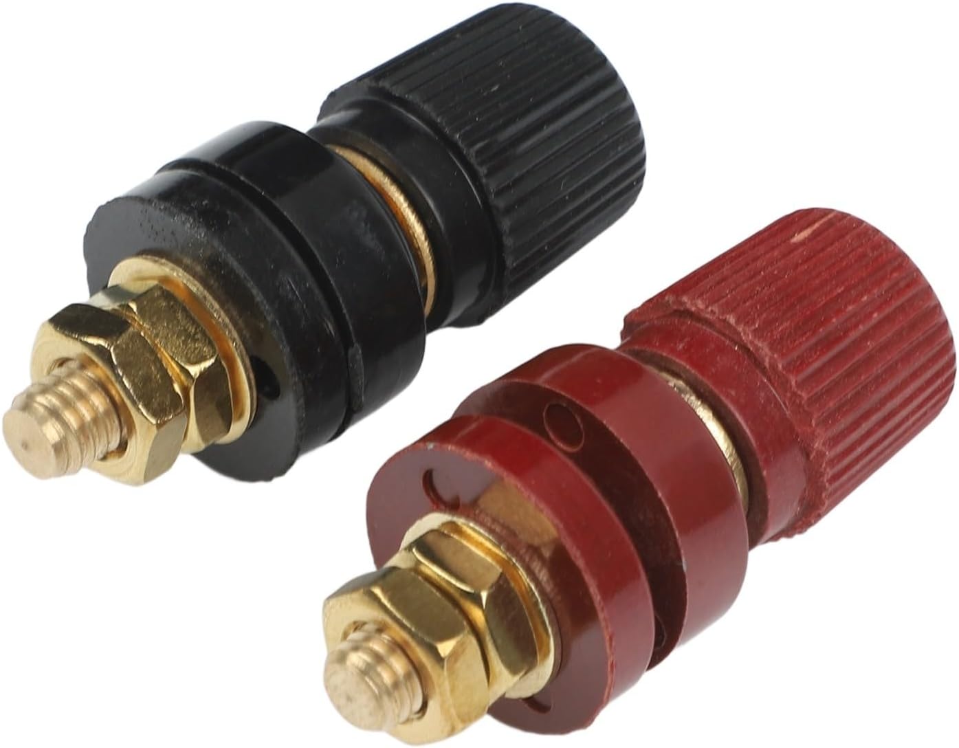 High-Current Binding Post M6 Thread 333-Type Brass Alloy Terminal Connector for Welding Machines, Charging Generators, Boats, RVs and Solar Panels – 85A 220V-380V