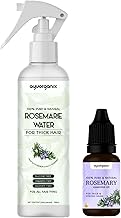 Rosemary Water Spray For Hair Growth 200 ml | Hair Spray for Regrowth | Rosemary Hair Mist | Adds Shine | Helps Reduce Hairfall (Rosemary Essential oil + Rosemary Water, Rosemary)